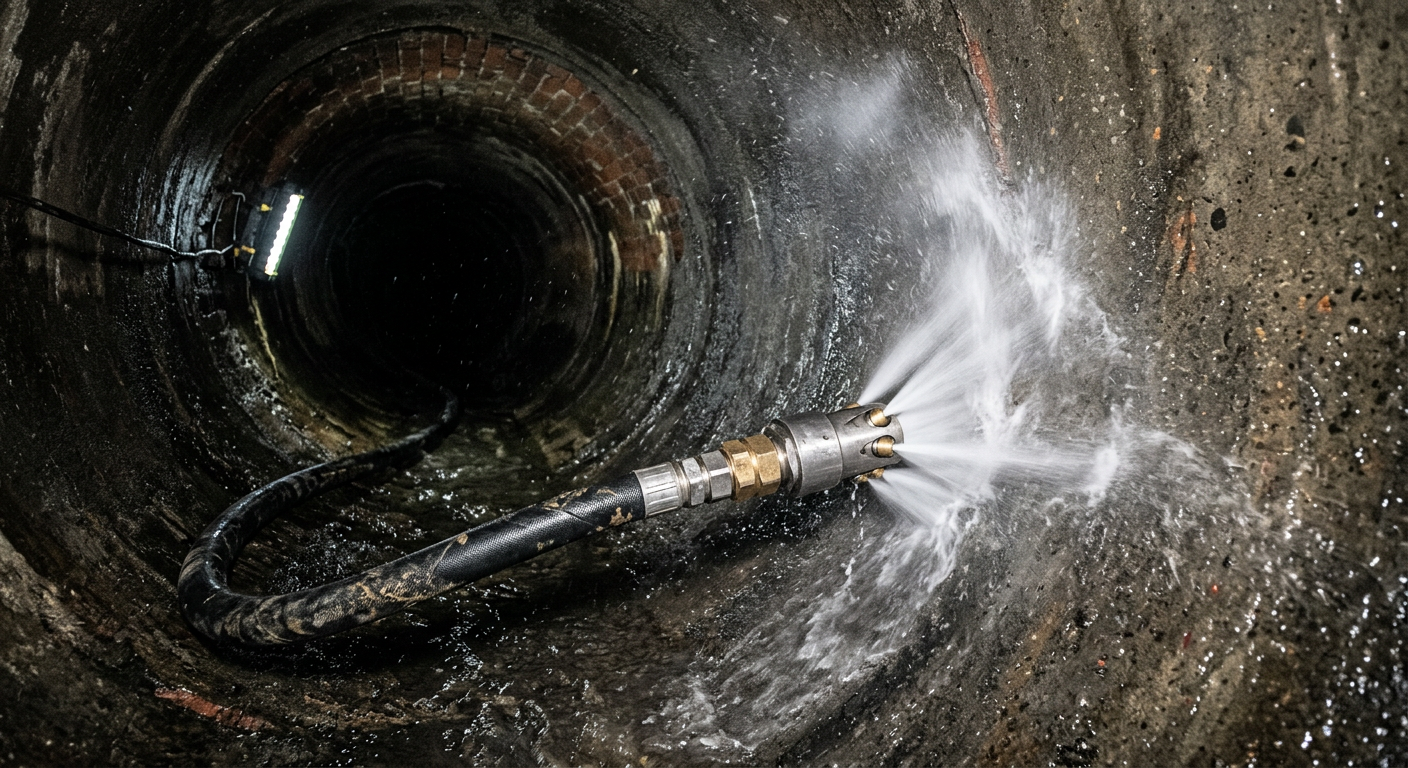 hydrocurage haute pression canalisation Sarcelles