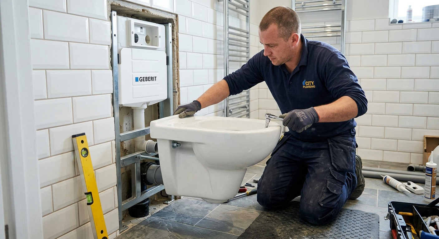 pose WC suspendu plombier Sarcelles