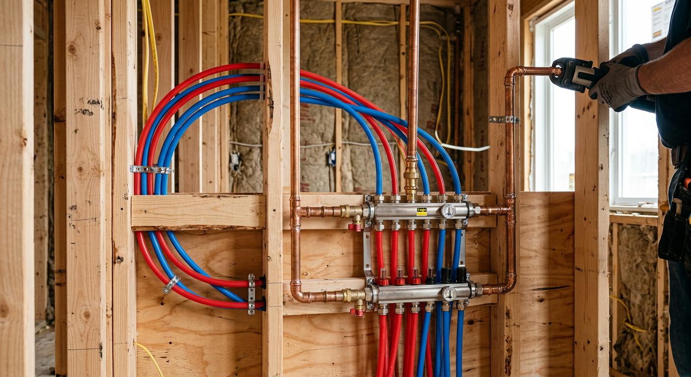 création réseau plomberie cuivre PER Sarcelles 95